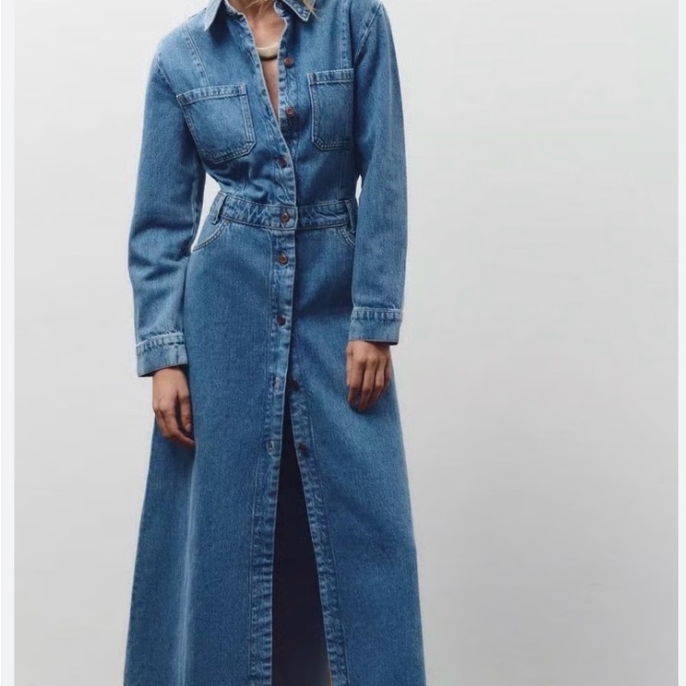 Zara long denim dress